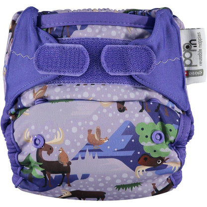 Fralda de pano pop-in Bambu Moose com velcro Close Parent