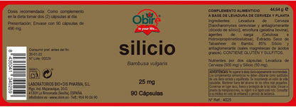 Silício Obire 90 cápsulas 25 mg