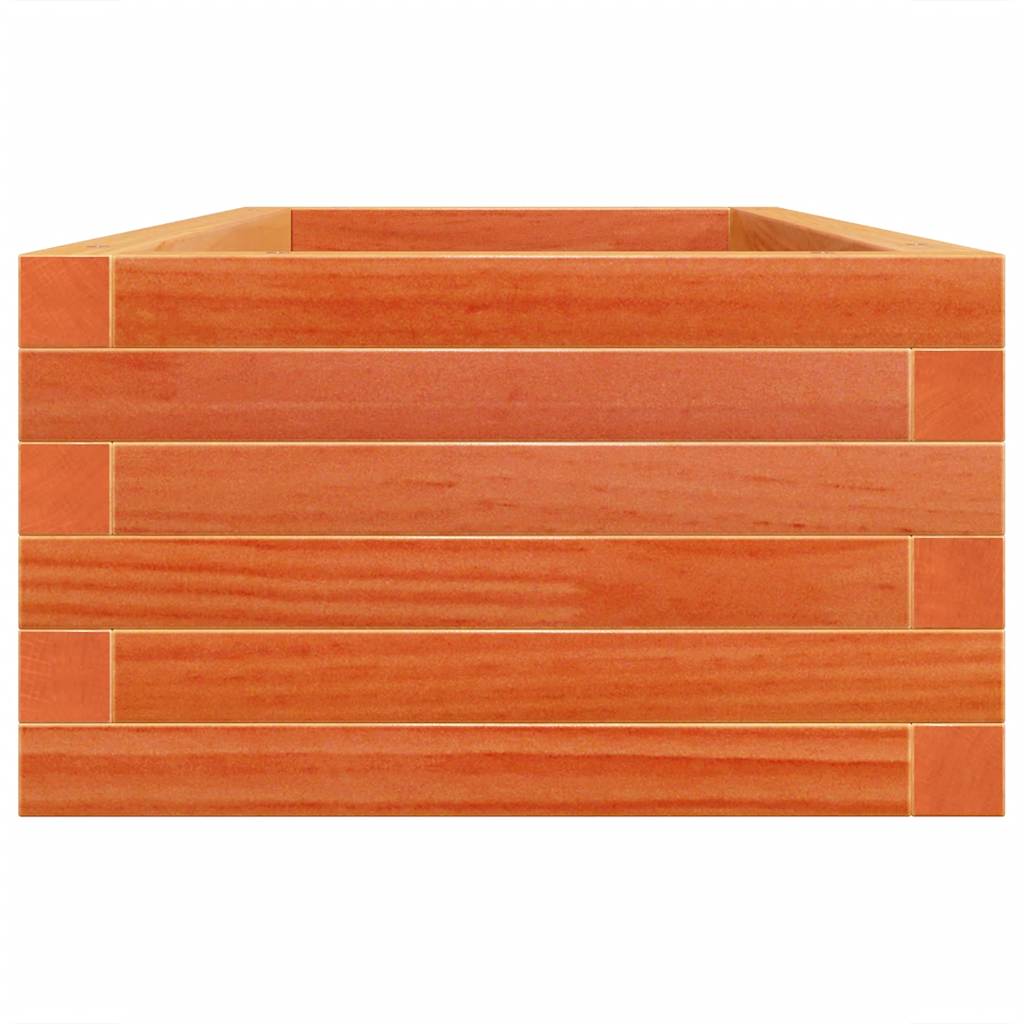 Jardinera De Madera Maciza De Pino Marrón Cera 110x40x23 Cm_5