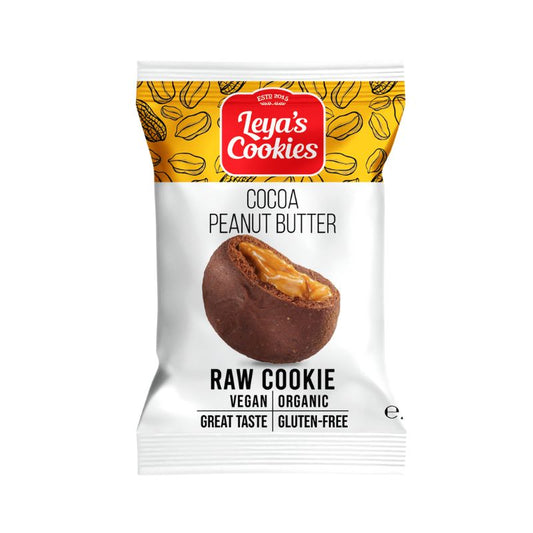 Leya´s Raw Cookie Manteca De Cacahuete Y Cacao Caja 14uds 25g ud_0