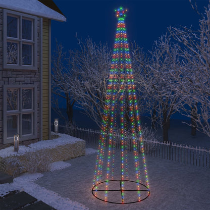 Vidaxl Árbol De Navidad Cónico 752 Leds De Colores 160x500 Cm_1