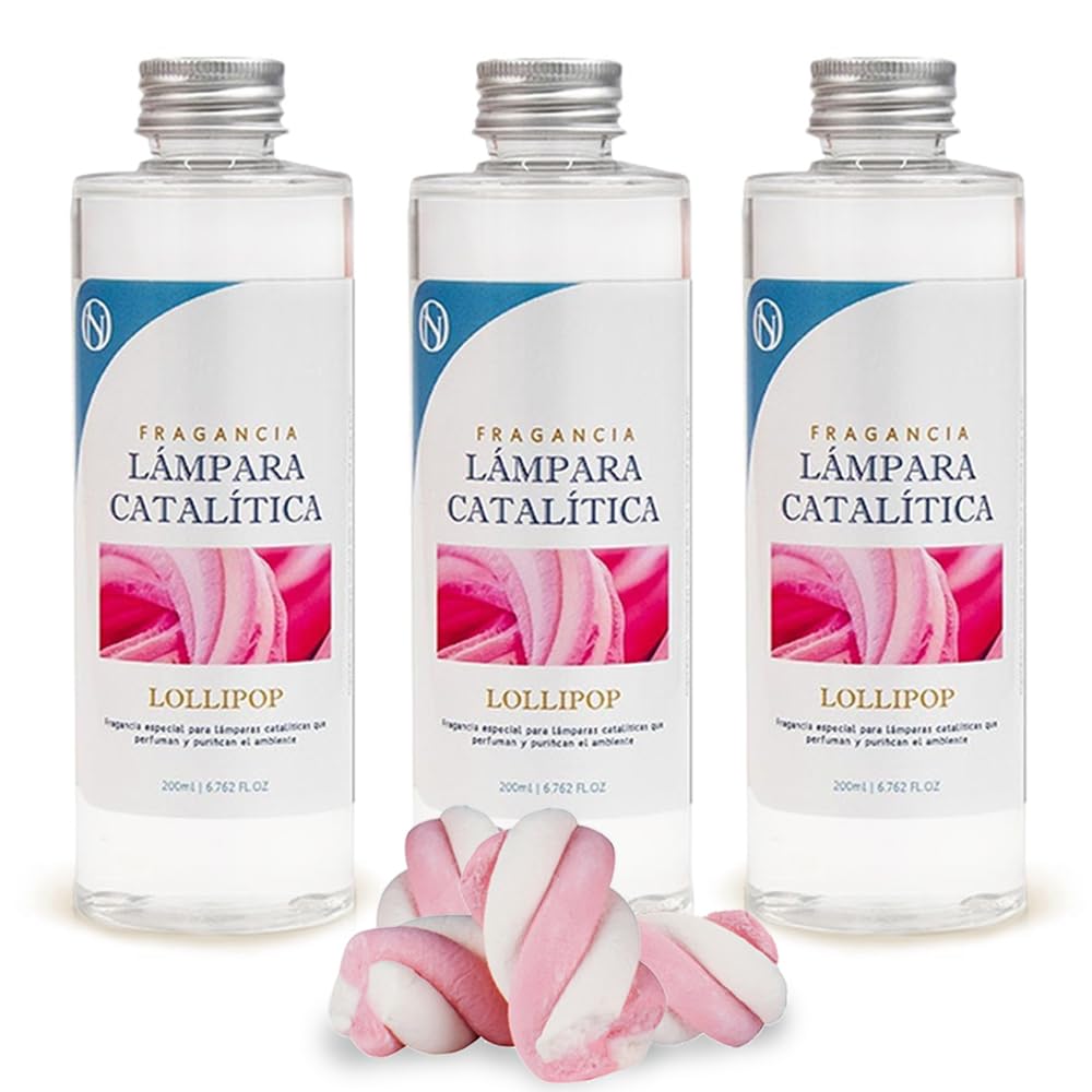 Pack 3x Fragancia Lámpara Catalítica 200ml: Aroma Lollipop - Disfruta Tu Aroma Favorito Durante Más Tiempo_0