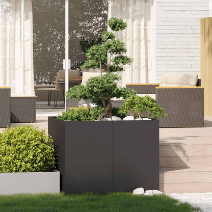 Jardinera Acero Negro 100x100x80 Cm_2