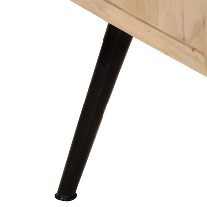 Mesa De Centro De Madera Maciza De Mango 95x40x45 Cm_3