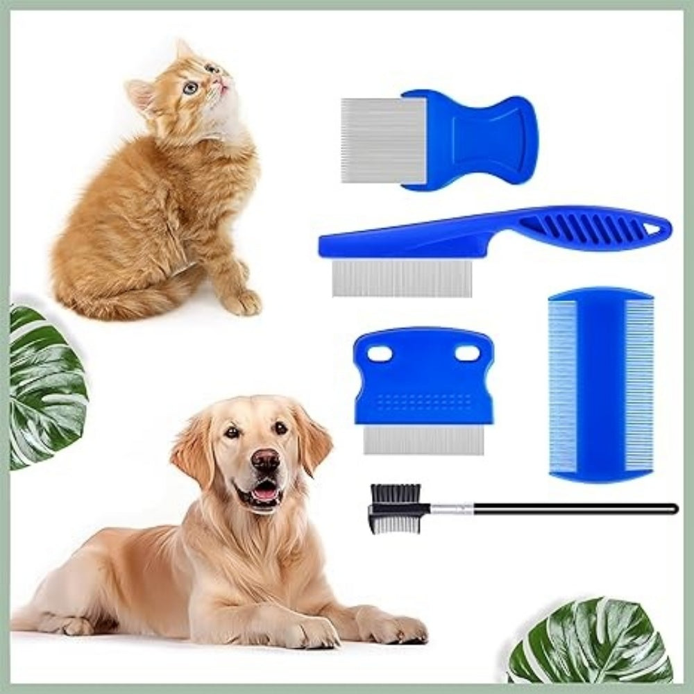 Intimeg Peine Antipulgas Para Mascotas, Paquete De 5_0