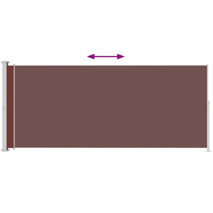 Vidaxl Toldo Lateral Retráctil Para Patio Marrón 200x500 Cm_4