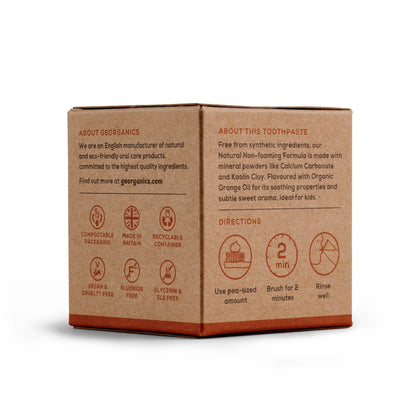 Pasta de dentes com óleo de coco e laranja Georganics 120 ml