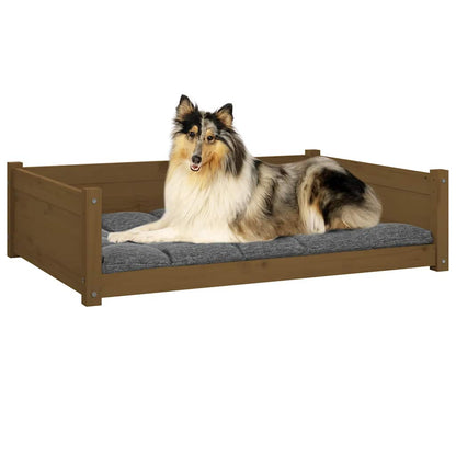 Vidaxl Cama Para Perros Madera Maciza Pino Marrón Miel 95,5x65,5x28 Cm_3