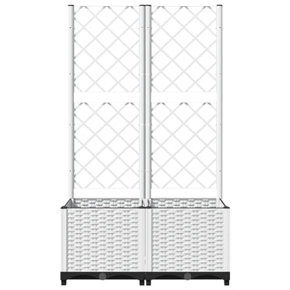 Macetero De Jardín Blanco 80 X 40 X 136 Cm_2