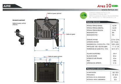Bricosol Estufa De Pellets Ares 10 Marron Vintage De Ferlux_4