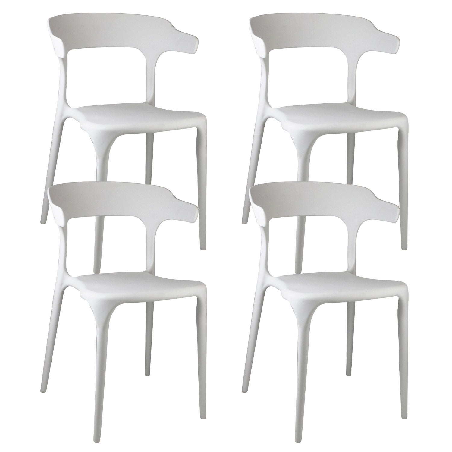 Pack 4 Sillas De Exterior Apilables Madonna 74,3x47x47cm Thinia Home_0
