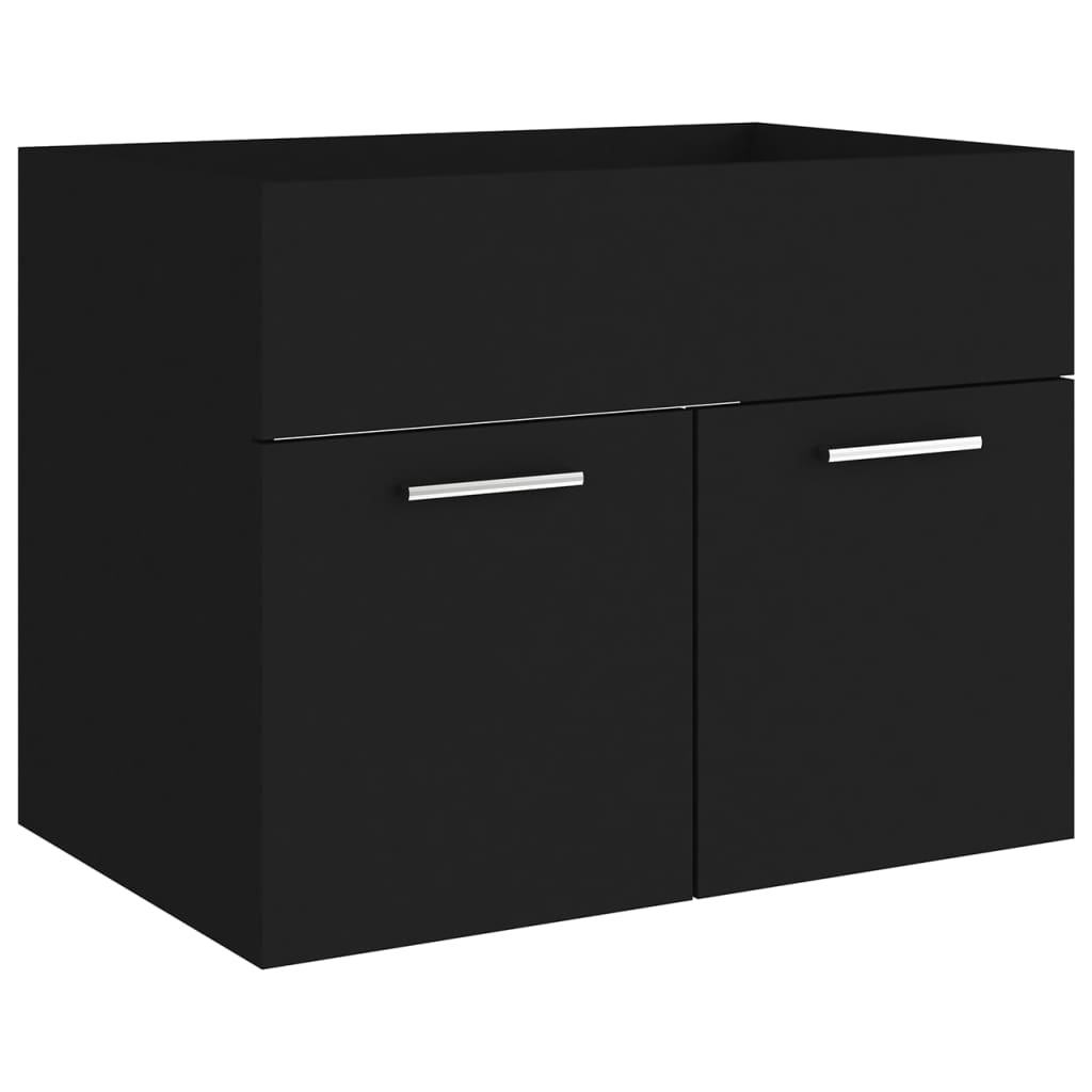 Conjunto De Muebles De Baño Madera De Ingeniería Negro / Vetonek_0