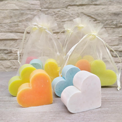 100 Jabones Aromáticos Con Forma De Corazón. Detalle Para Invitados De Eventos. Jabón Glicerina Aroma Naranja Y Jengibre_5