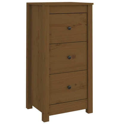 Aparador De Madera Maciza De Pino Marrón Miel 40x35x80 Cm / Vetonek_0