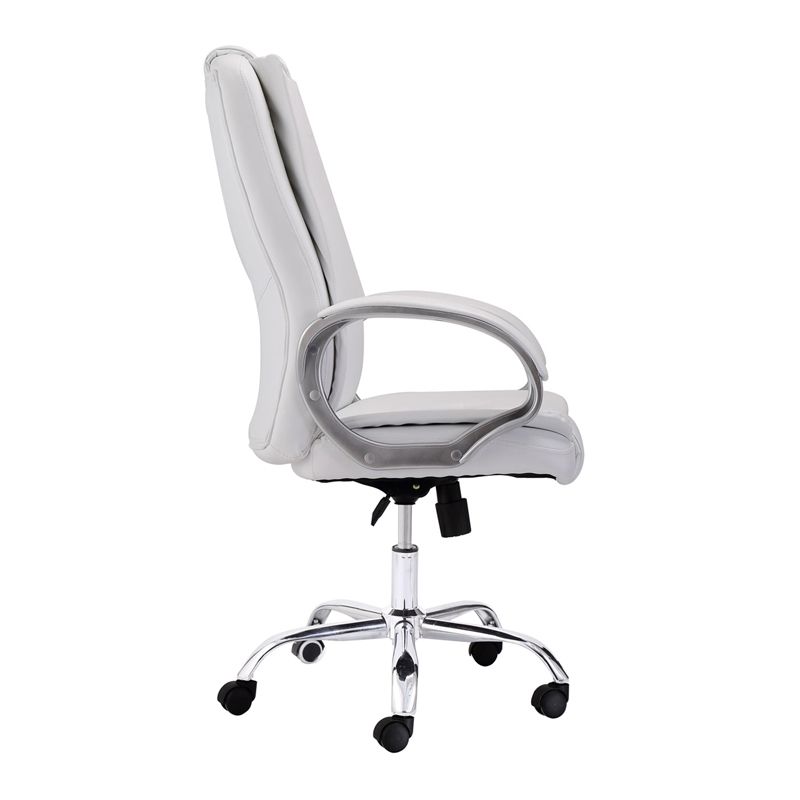 Silla De Oficina Atlas Tapizado, Blanco, 68 X 114–122 X 64_1