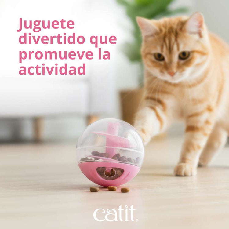 Bola dispensadora de snacks Catit Rosa