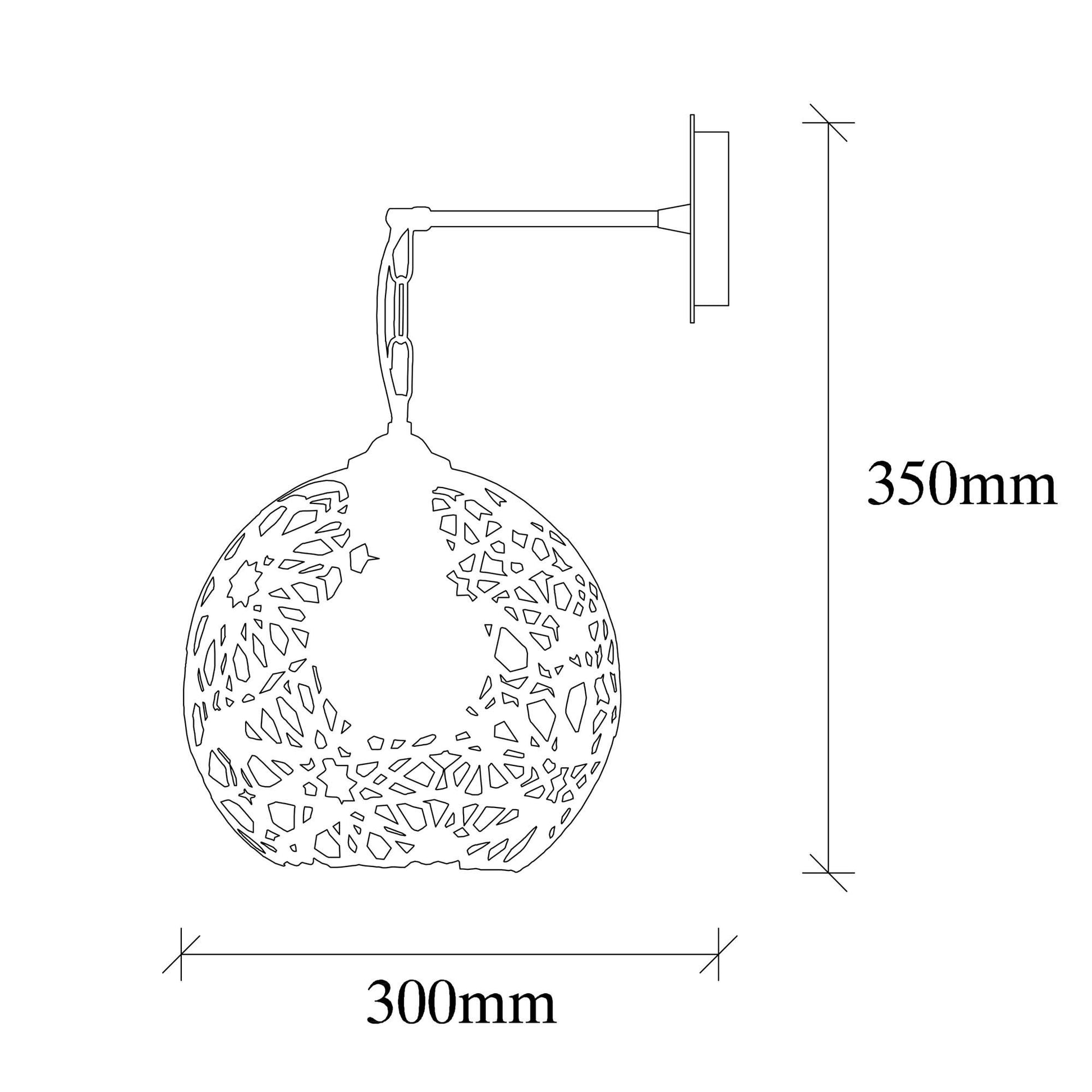 Aplique De Pared, Metal , Negro, 25x30x35, Casquillo E 27 Max 40 W_1