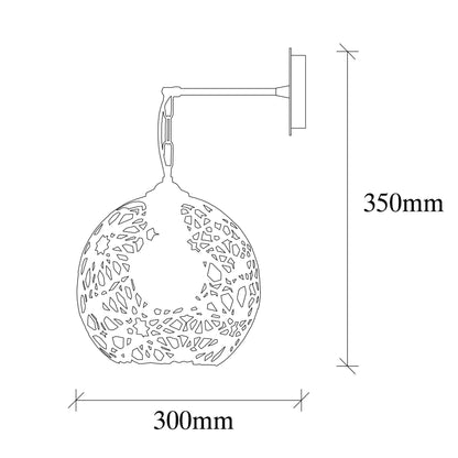 Aplique De Pared, Metal , Negro, 25x30x35, Casquillo E 27 Max 40 W_1