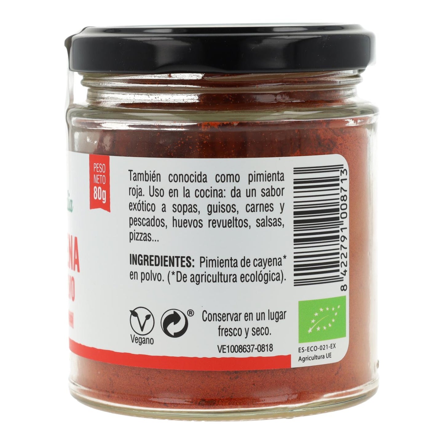 Pimenta de Caiena em Pó Bio Vegetalia 80 g 