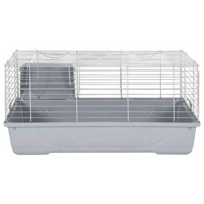 Vidaxl Jaula De Animales Pequeños Polipropileno Metal Gris 80x45x39 Cm_4