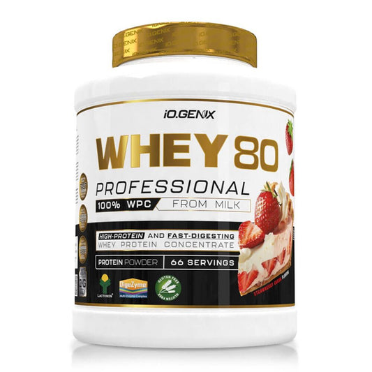Whey 80 Profesional - 2kg - Nata Y Fresa - Proteina De Suero Whey - Io.genix_0