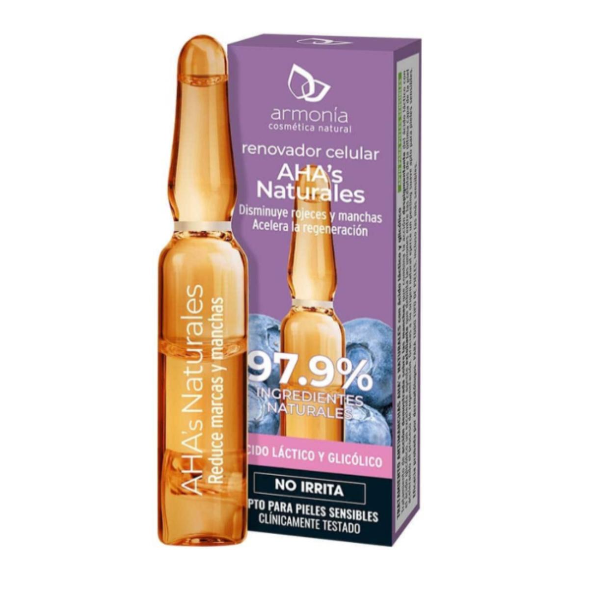 Tratamento natural com AHA, 1 unidade, 2 ml. Harmonia Cosmética Natural