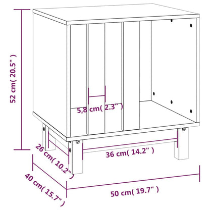 Vidaxl Caseta Para Perros Madera Maciza De Pino Gris 50x40x52 Cm_2