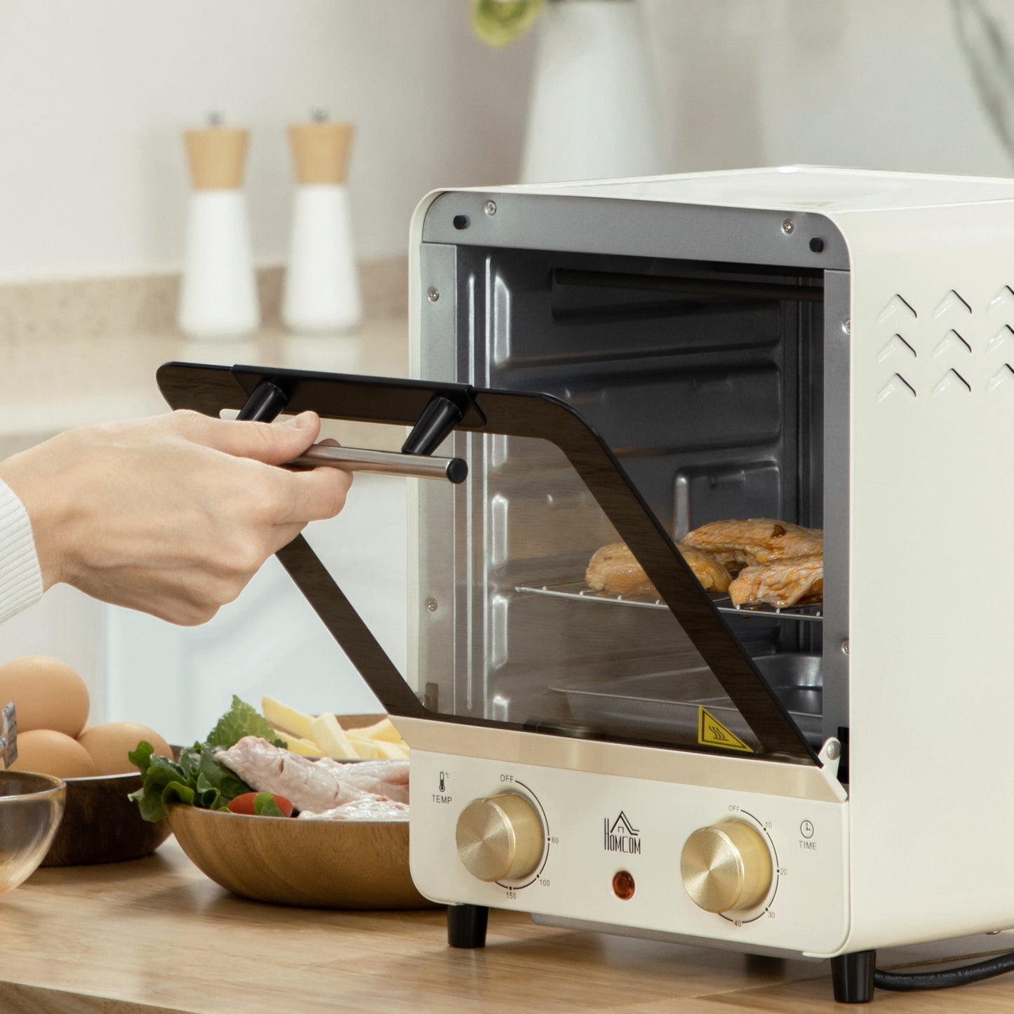 Homcom Horno Eléctrico Sobremesa 15 Litros 1000w Con Temperatura Hasta 230 ℃_4