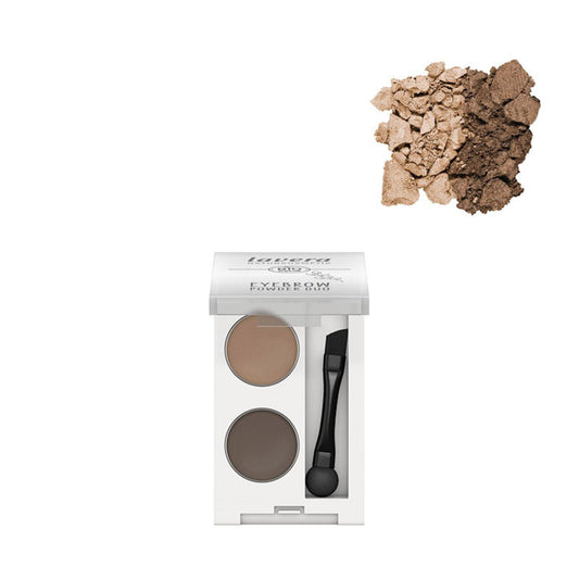 Kit de pincéis duplos para pó de sobrancelhas, Lavera 2 x 0,8 g