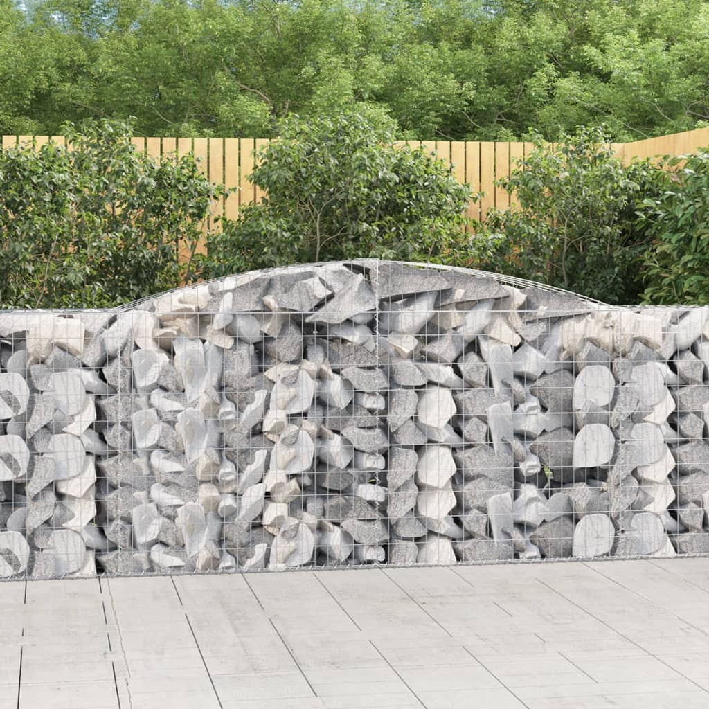 Cestas De Gaviones 25 Uds Forma De Arco Hierro 400x50x100/120cm_1