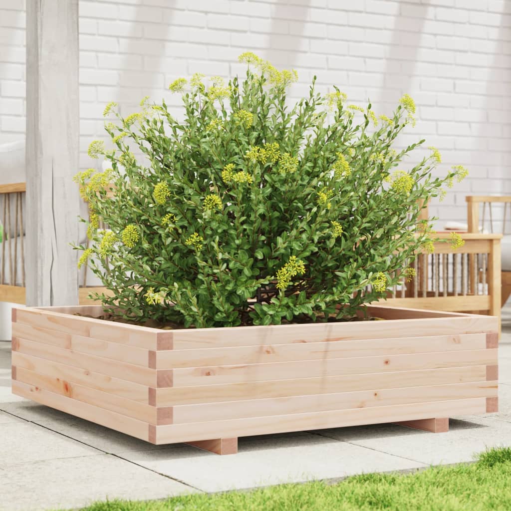 Jardinera De Madera Maciza De Pino 90x90x26,5 Cm_1