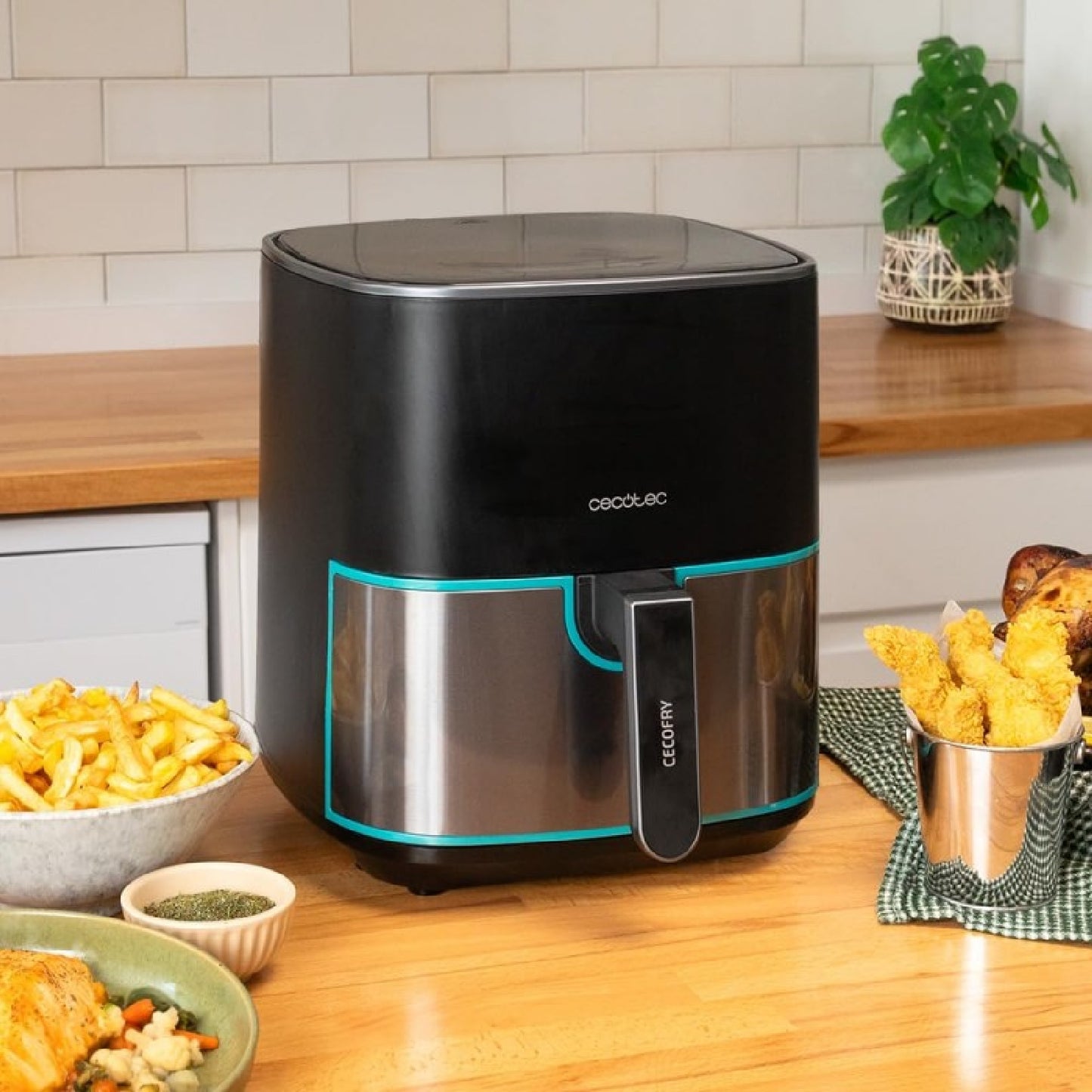 Freidora De Aire Sin Aceite De 5,5 L Cecofry Fantastik Inox 5500 Air Fryer 1700 W, 9 Menús, Acabados En Acero Inoxidable, Tecnología Perfectcook, 80_3