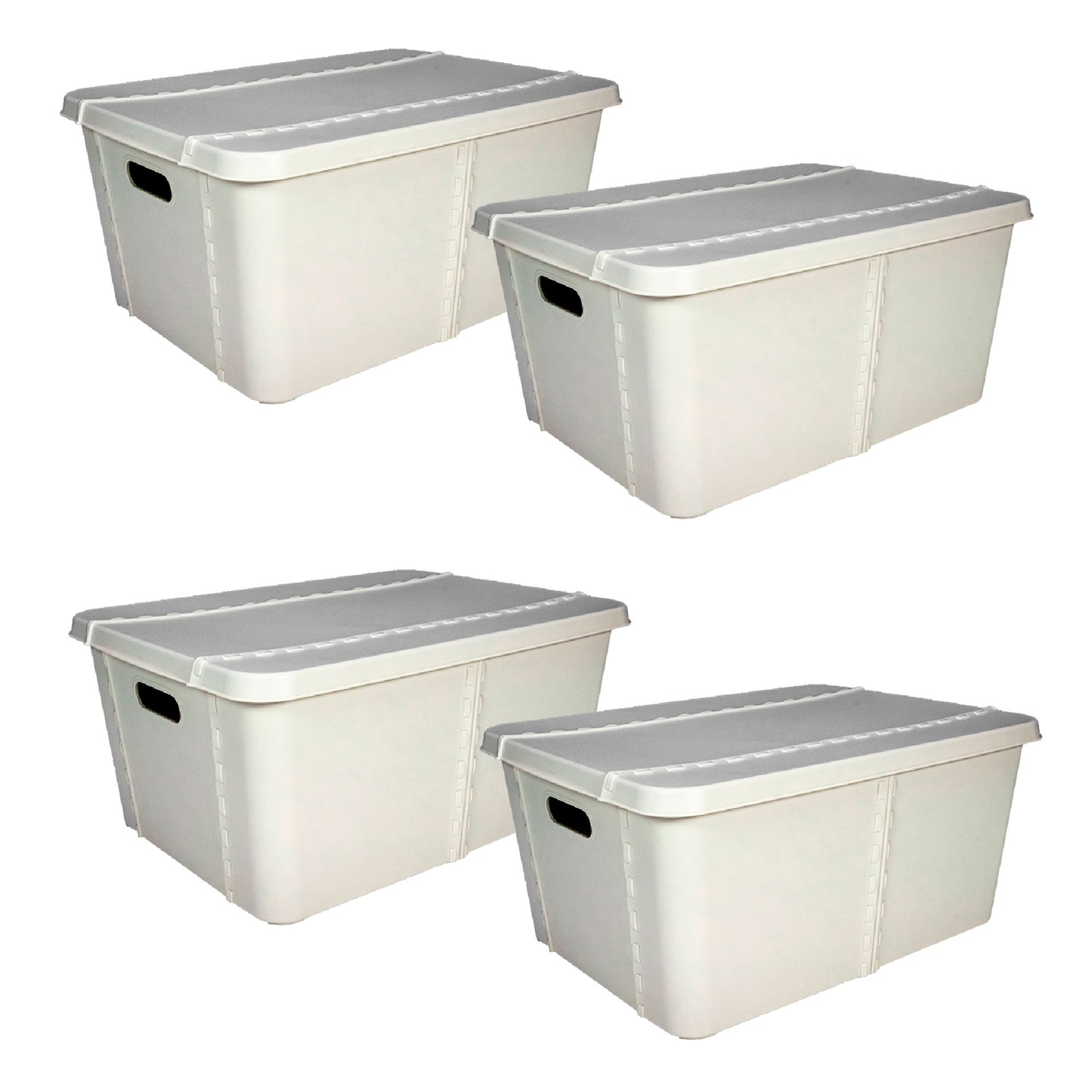 4x Life Story Caja Almacenaje Con Tapa Small 15l Light Grey_0