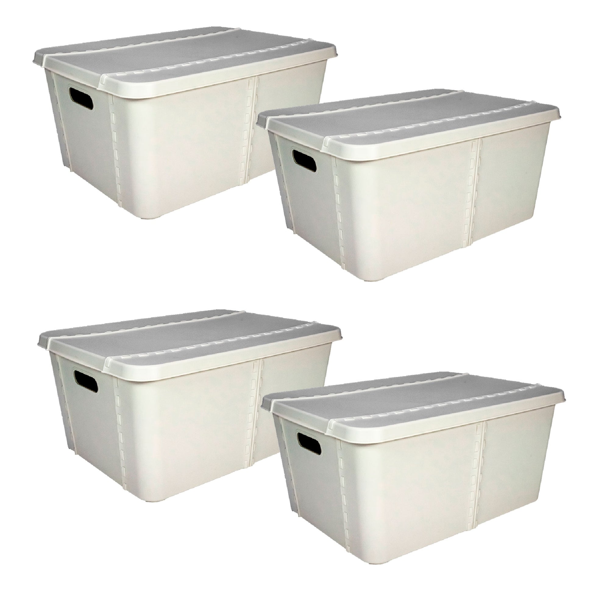 4x Life Story Caja Almacenaje Con Tapa Small 15l Light Grey_0