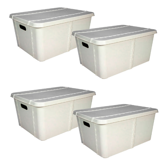 4x Life Story Caja Almacenaje Con Tapa Small 15l Light Grey_0
