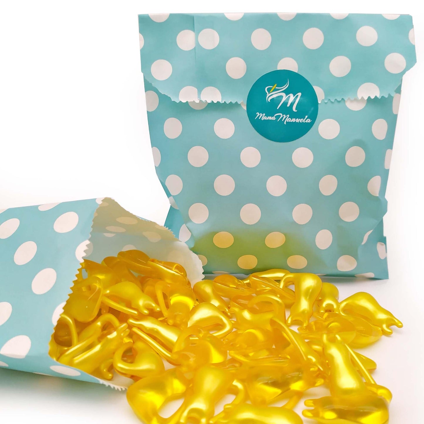Bolsa Regalo 12 Perlas De Baño Aroma Vainilla - Con Aceite De Soja - Hidrata, Suaviza Y Perfuma La Piel - Forma Minino_0