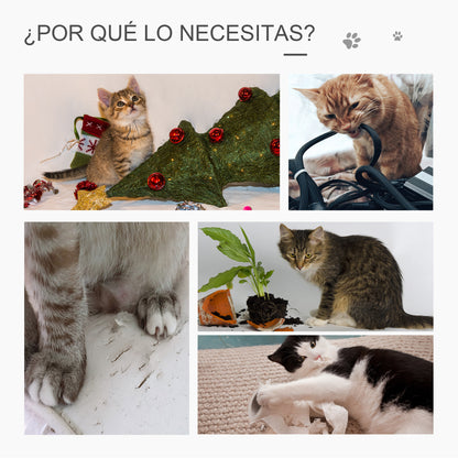 Pawhut Árbol Para Gatos Altura 74cm Con Caseta Madera Poste Bola Colgante Caja_5