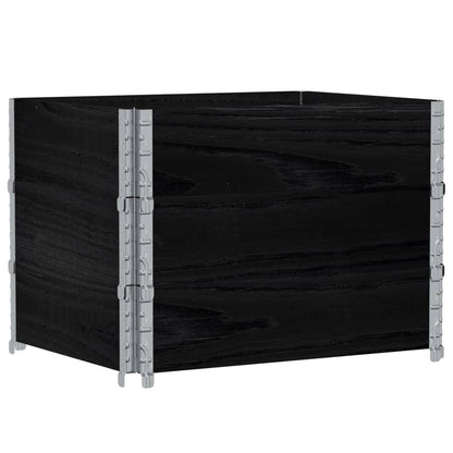 Jardinera De Madera Maciza De Pino Negro 80x60 Cm_4