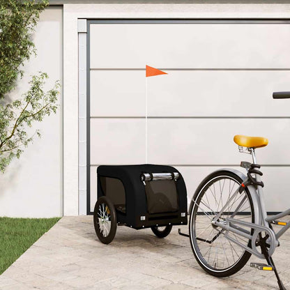 Remolque De Bicicleta Mascotas Hierro Tela Oxford Negro_1