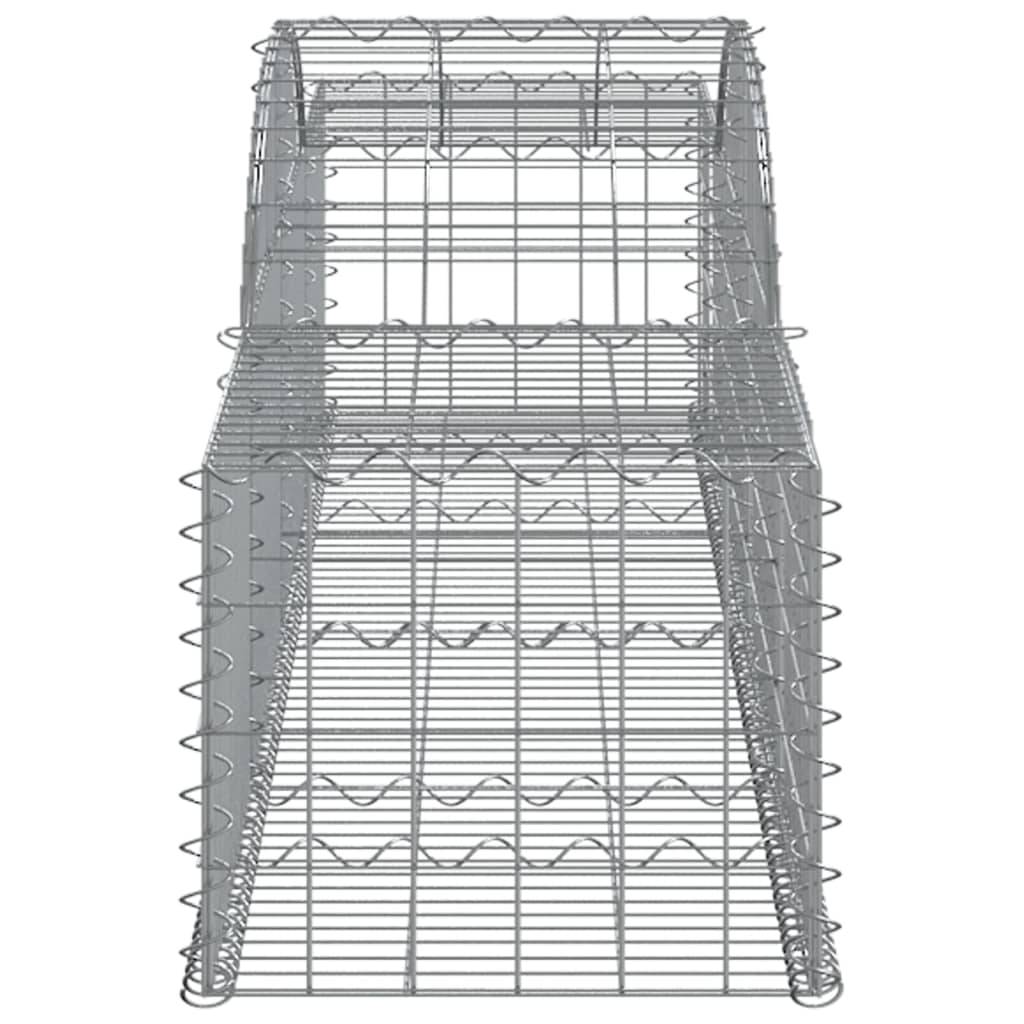 Cestas De Gaviones 12 Uds Forma De Arco Hierro 300x50x40/60 Cm_4