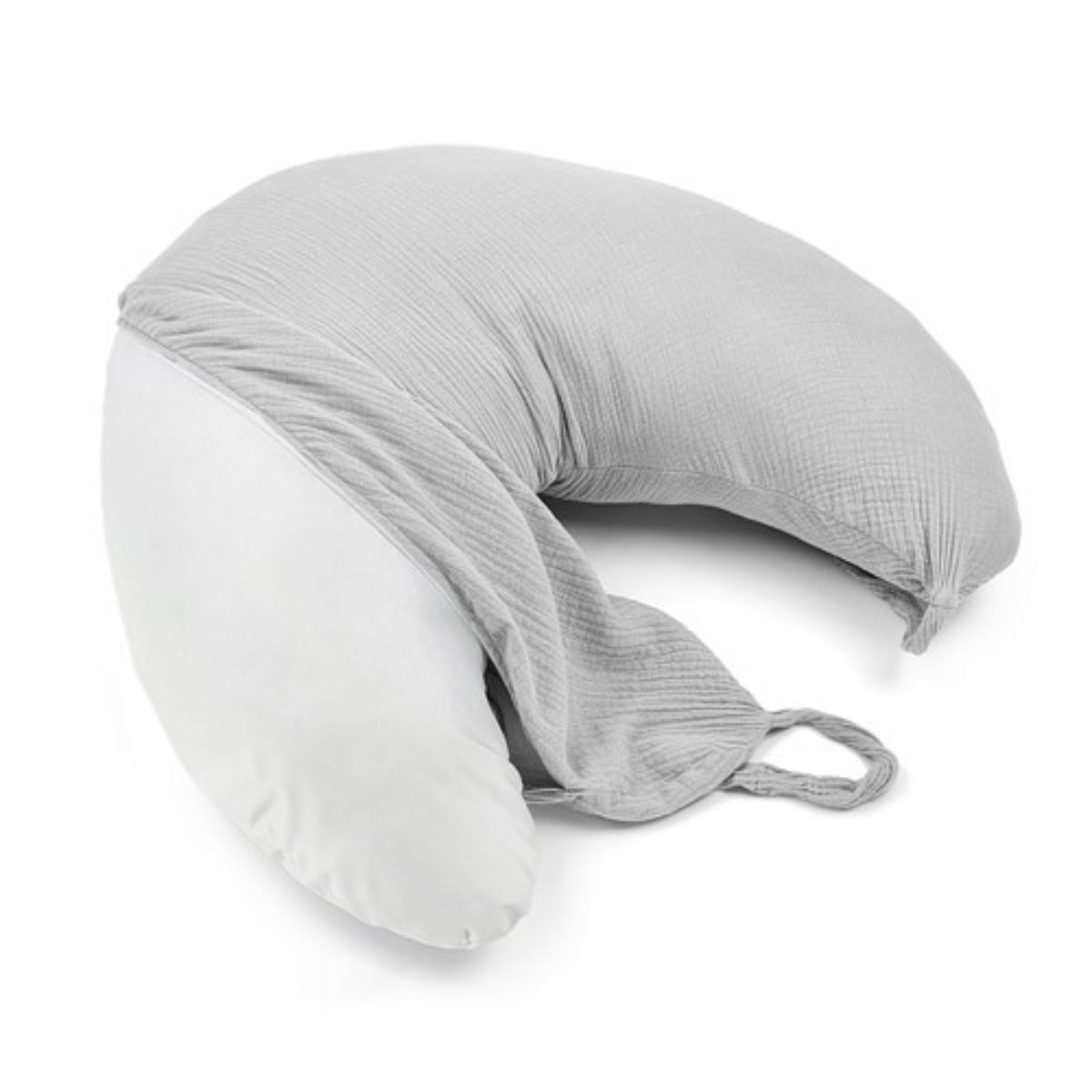 Cojín De Lactancia Muselina Con Fibra De Silicona Gris_1