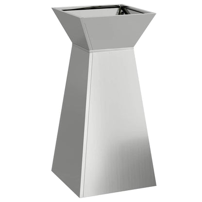 Maceta Pilar Plateado 35 X 35 X 73 Cm Acero Galvanizado_0