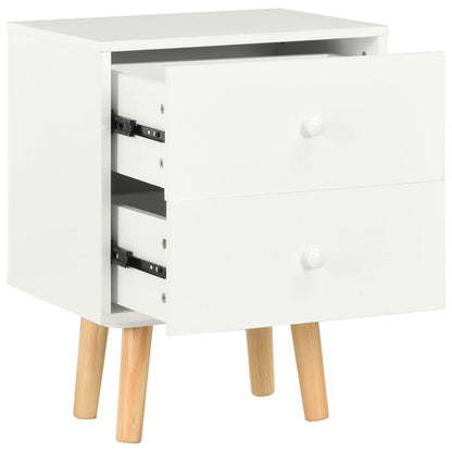 Mesitas De Noche 2 Uds Madera Maciza De Pino Blanco 40x30x50 Cm_4