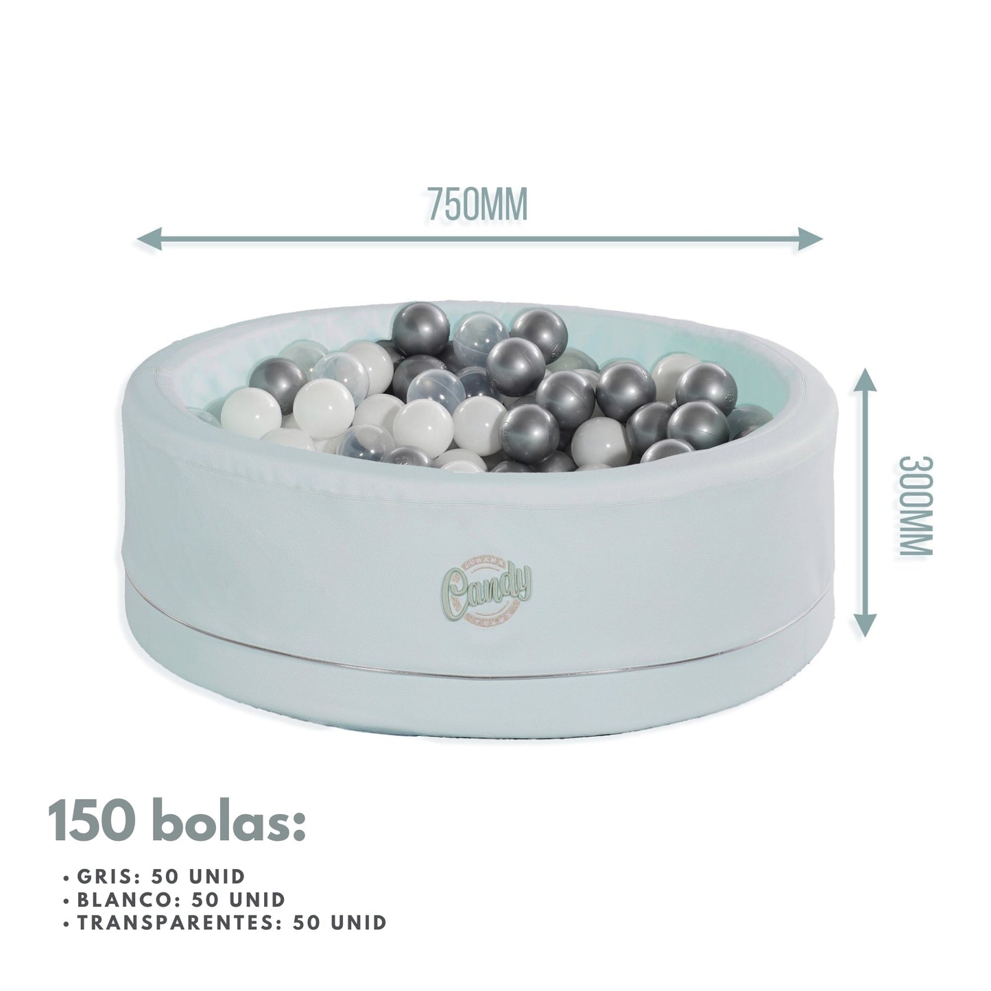 Junama Piscina De Bolas Polipiel Candy | Un Espacio De Juego Seguro Que Estimula El Desarrollo Del Bebé_3