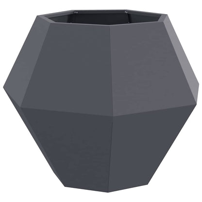 Jardinera 2 Uds. Gris Antracita 75 X 75 X 60 Cm Acero_4