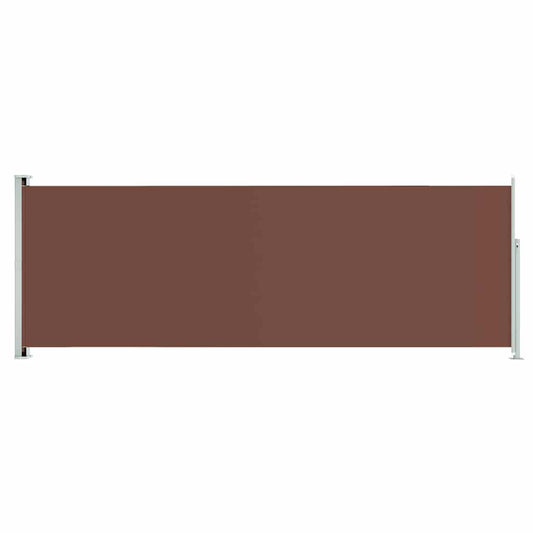 Vidaxl Toldo Lateral Retráctil Para Patio Marrón 220x600 Cm_0