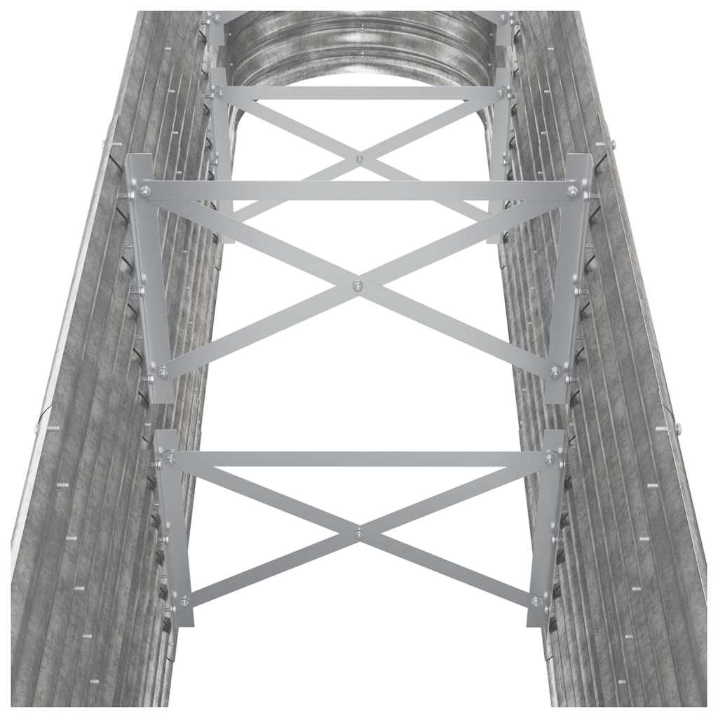 Jardinera Arriate Acero Galvanizado Plata 260x40x68 Cm_4