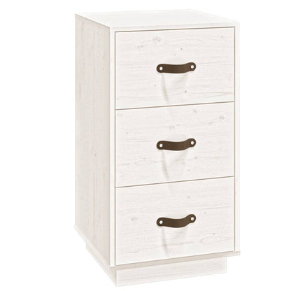 Mesitas De Noche 2 Uds Madera Maciza Pino Blanco 40x40x75 Cm_4