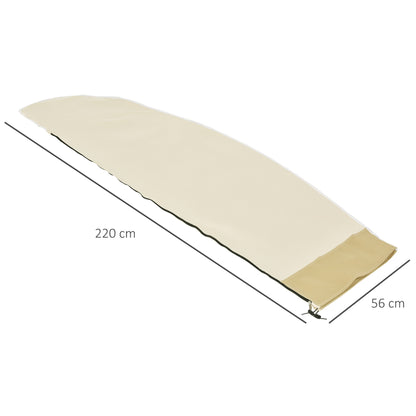 Outsunny Funda Protectora De Sombrilla Impermeable Tela Oxford Ø56x220 Cm Beige_2