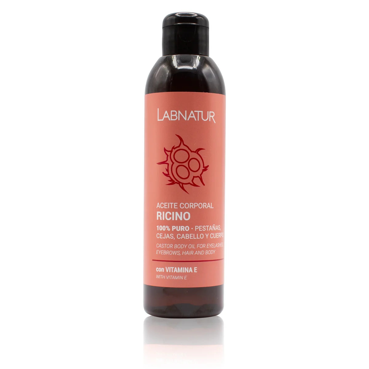 Aceite Corporal de Ricino Labnatur 200 ml | Nutre y Fortalece | Piel, Cabello, Pestañas, Cejas y Uñas | Vegano_0